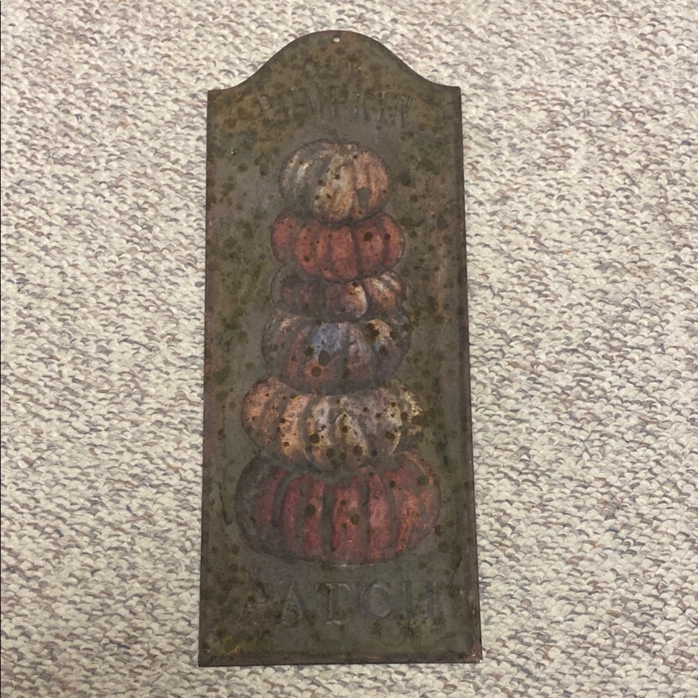 Rustic Metal Pumpkin Wall Art